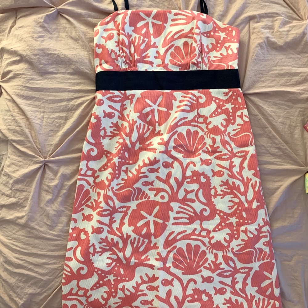 Vineyard Vines dress - coral and navy